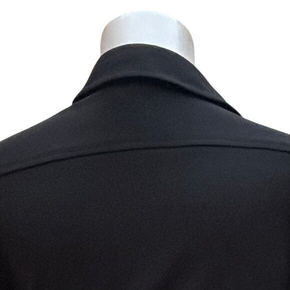 Lauren Ralph Lauren Wrap Dress Womens P/S Black Long Sleeve Side Button Collared - Picture 11 of 13